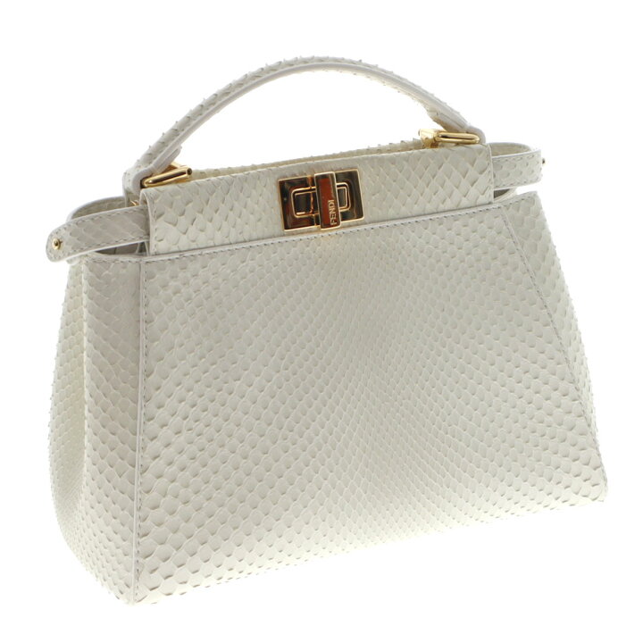 楽天市場】FENDI【フェンディ】8BN244 ミニピーカブー レザー ホワイト  