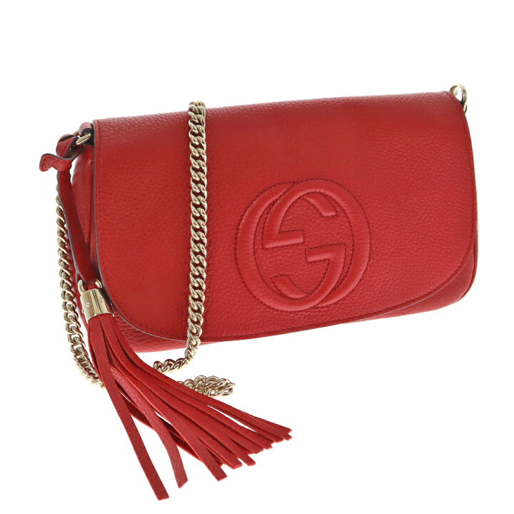 楽天市場】GUCCI【グッチ】536224 チェーンショルダーバッグ レッド系 