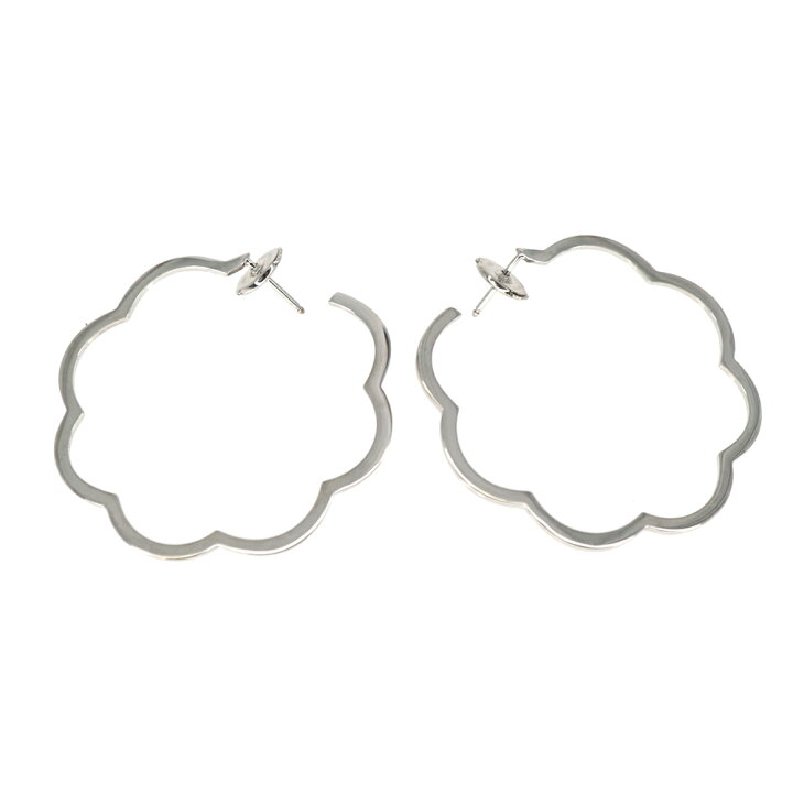 楽天市場】CHANEL【シャネル】J3151 カメリアフープピアス K18WG 18金 