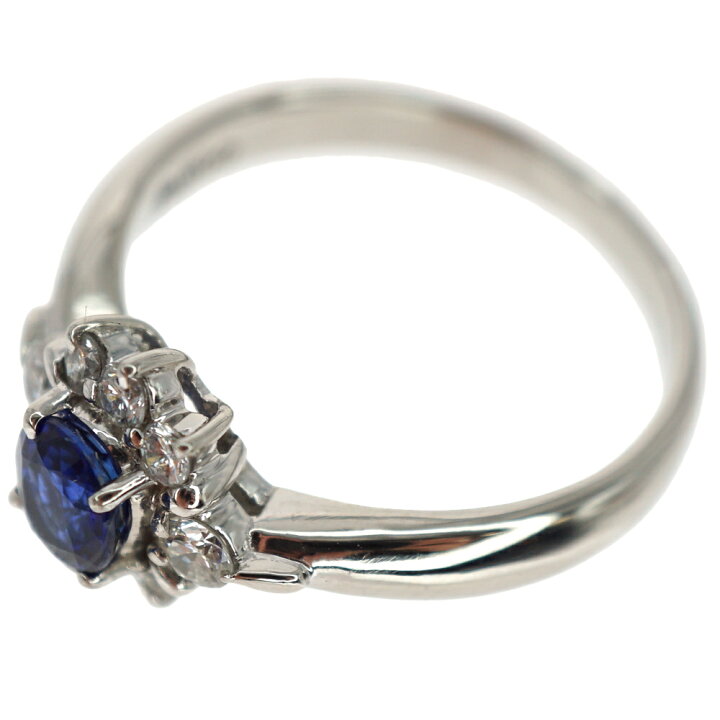楽天市場】Pt900【プラチナ900】サファイア0.53ct ダイヤモンド0.26ct 