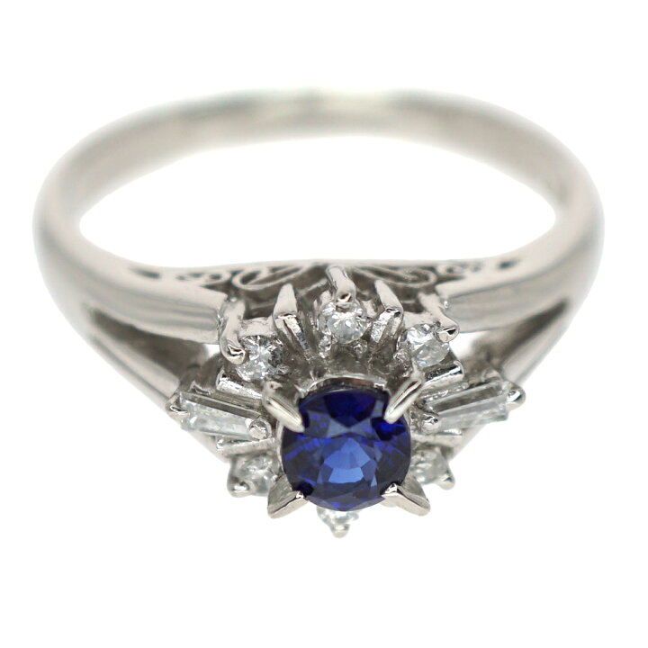 楽天市場】Pt900【プラチナ900】サファイア0.36ct ダイヤモンド0.14ct 
