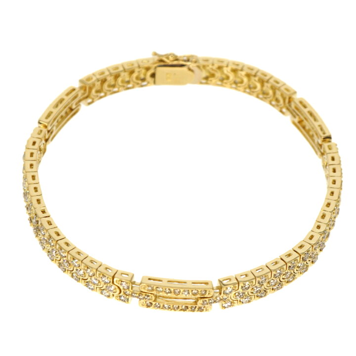 楽天市場】K18【18金】ダイヤモンド3.00ct デザインブレスレット 