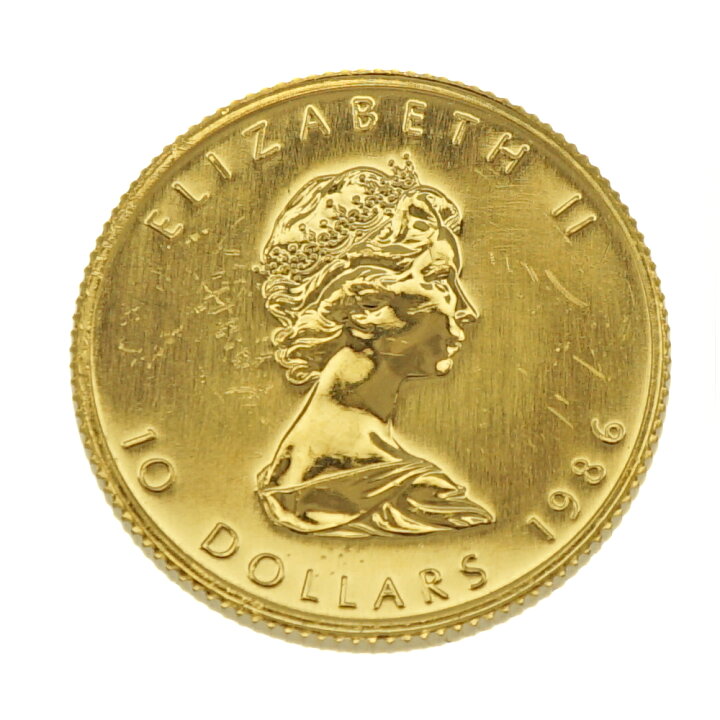 カナダ メイプルリーフ金貨 1986年（メイプルリーフ金貨 999.9 1/2OZ  