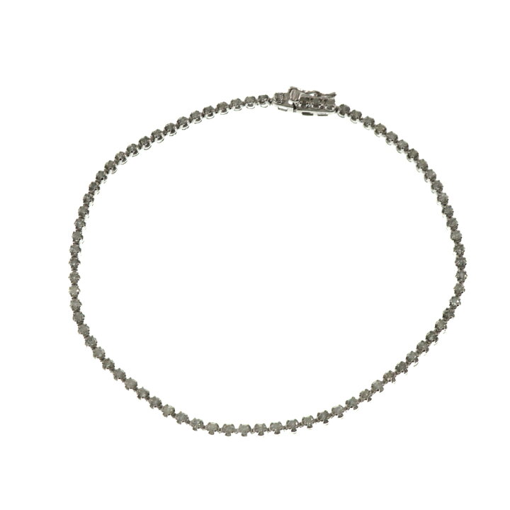 楽天市場】K14WG【14金ホワイトゴールド】D1.00ct テニスブレスレット  