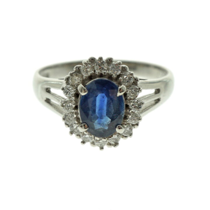 楽天市場】Pt900【プラチナ900】サファイア1.08ct ダイヤモンド0.21ct  