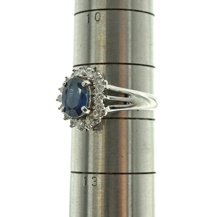楽天市場】Pt900【プラチナ900】サファイア1.08ct ダイヤモンド0.21ct 