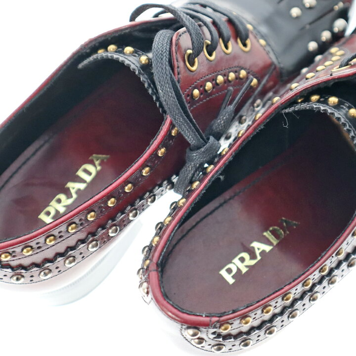 楽天市場】プラダ Prada 1E150H スタッズシューズ ローファー サイズ約 