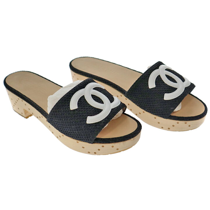 楽天市場】CHANEL【シャネル】G27145 ウッドサンダル オープントゥ  