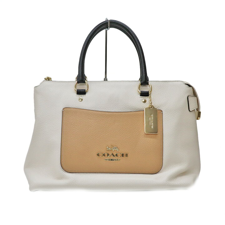 楽天市場】コーチ Coach F73714 ハンドバッグ レザー アイボリー【中古 