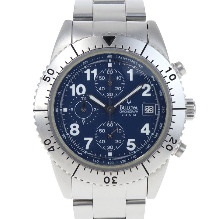 楽天市場】ブローバ Bulova BVD103 クロノグラフ ブルー 【中古 
