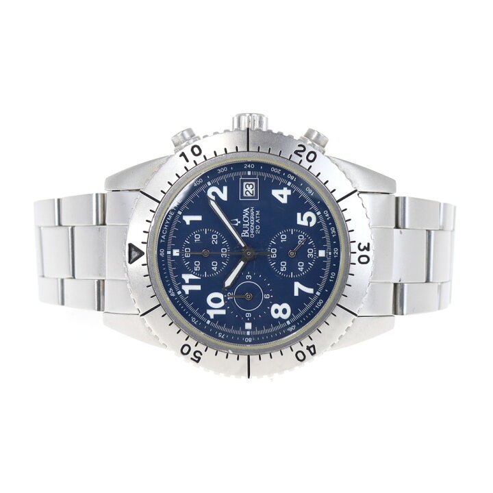 楽天市場】ブローバ Bulova BVD103 クロノグラフ ブルー 【中古 