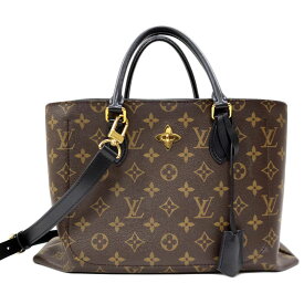 ルイヴィトン Louisvuitton M43550 フラワートート ブラウン×ブラック【中古】