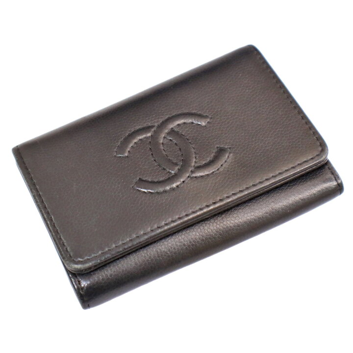 楽天市場】シャネル Chanel 4連キーケース ソフトキャビアスキン【中古 