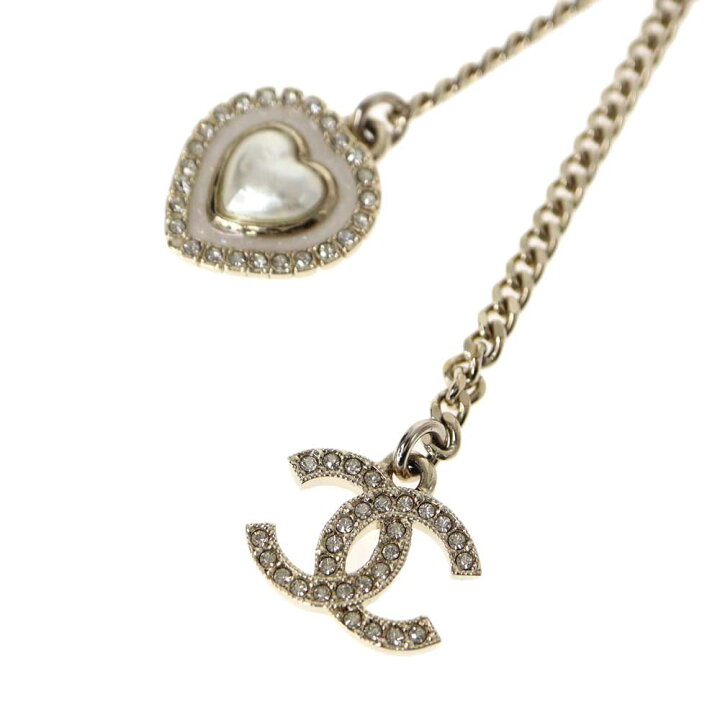 楽天市場】シャネル Chanel フェイクパール ハート ネックレス 