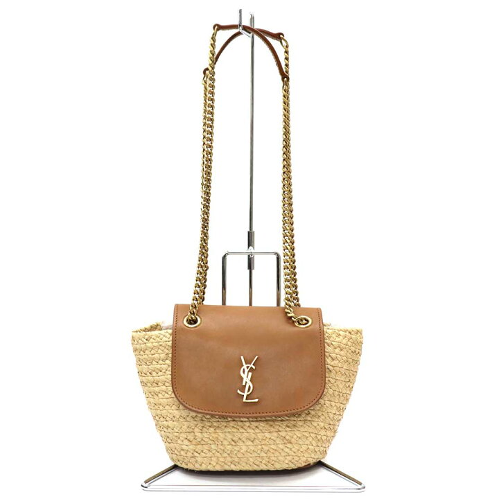 新品・未使用品】店舗完売品！YSL ストロー バケツ型かごバッグ