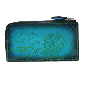 ベルルッティ Berluti カードホルダー　エメラルドグリーンパティーヌ　メンズ　ターコイズ【中古】