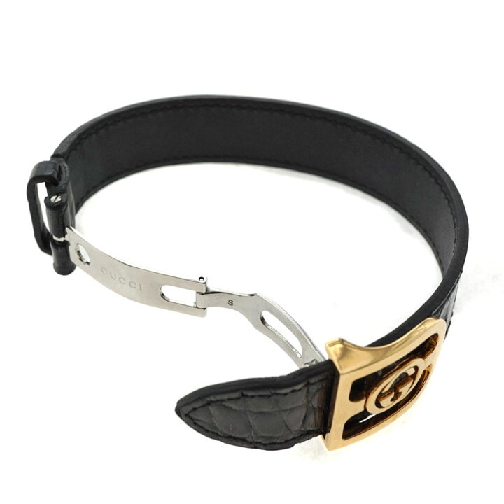 楽天市場】GUCCI【グッチ】K18YG インターロッキングGバックル レザー 
