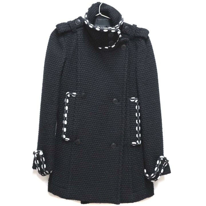 楽天市場】CHANEL【シャネル】 P39397 ウール Pコート ブラック 黒 