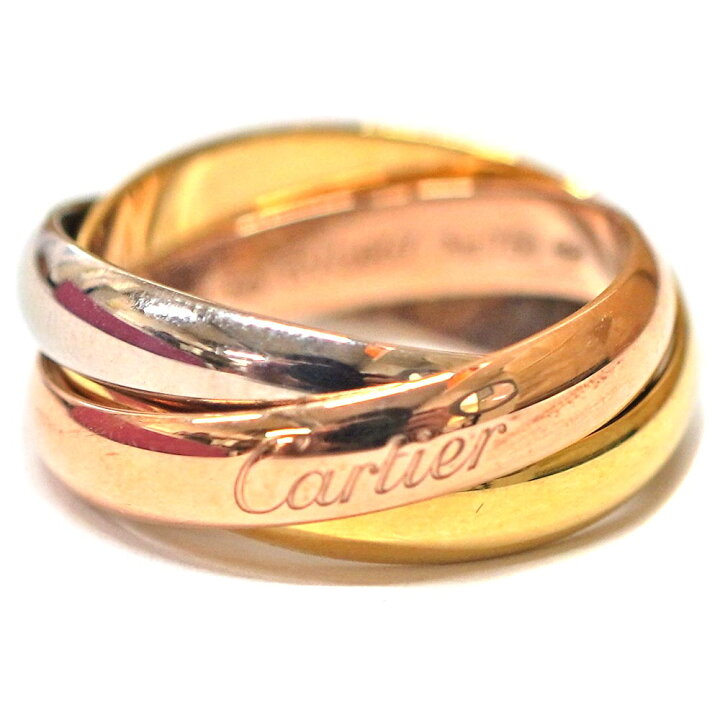 楽天市場】カルティエ Cartier トリニティリング K18 指輪【中古 