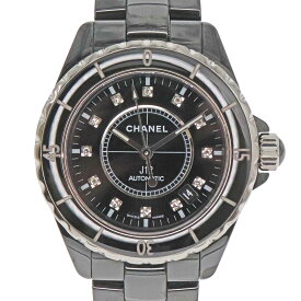 シャネル Chanel H1626 J12 12Pダイヤ 腕時計 自動巻きセラミック ブラック【中古】