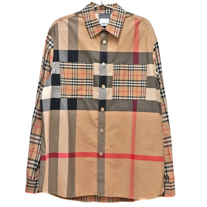 楽天市場】バーバリー Burberry チェックシャツ サイズ：M ベージュ 