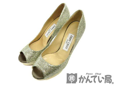 JIMMYCHOO【ジミーチュウ】スパンコールヒールスパンコール×レザー361/2ピンヒールレディース【中古】USED-S特上品質屋かんてい局細畑店h17-4498