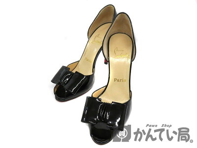 C.Louboutinãã¯ãªã¹ãã£ã³ã«ãã¿ã³ããªãã³ã¨ãã¡ã«ãã³ãã¹ãµã¤ãºï¼38ç´24cmãã©ãã¯ãã¼ã«ã¬ãã£ã¼ã¹ãä¸­å¤ãUSED-6è³ªå±ããã¦ãå±ç´°çåºh18-5162