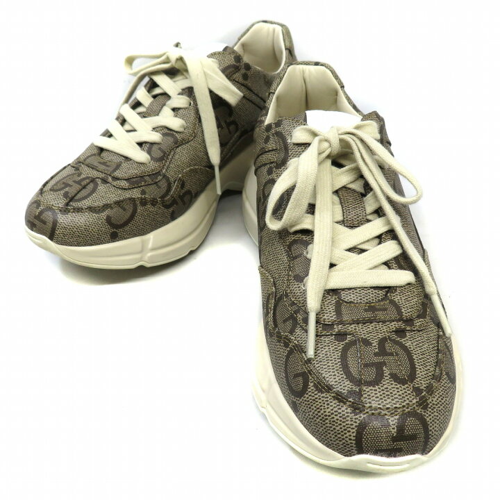 楽天市場】グッチ Gucci 680915 GUCCI100ライトンスニーカー【中古 