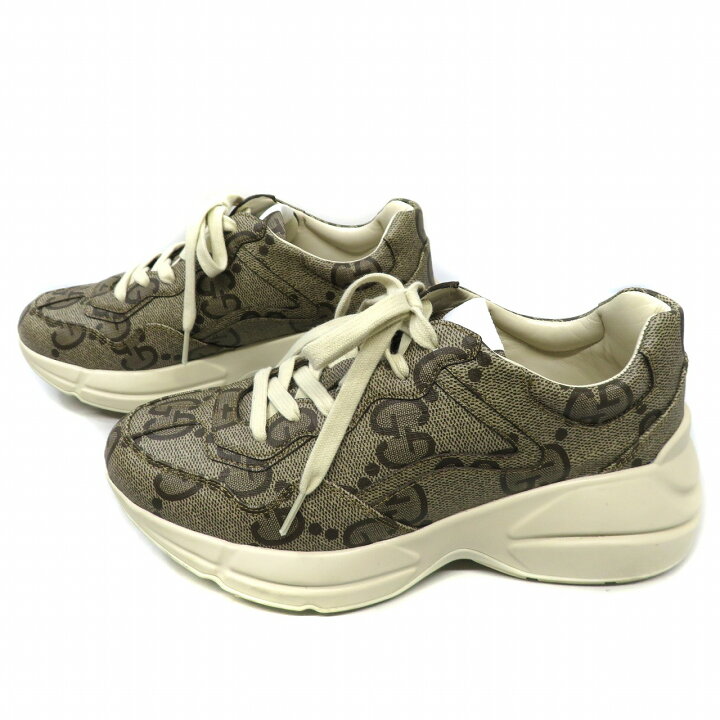 楽天市場】グッチ Gucci 680915 GUCCI100ライトンスニーカー【中古 