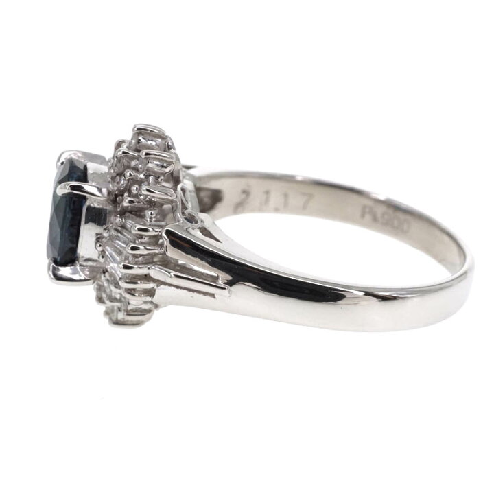 楽天市場】Pt900(プラチナ)S1.17ct S0.32ct サファイア/ダイヤ付リング 