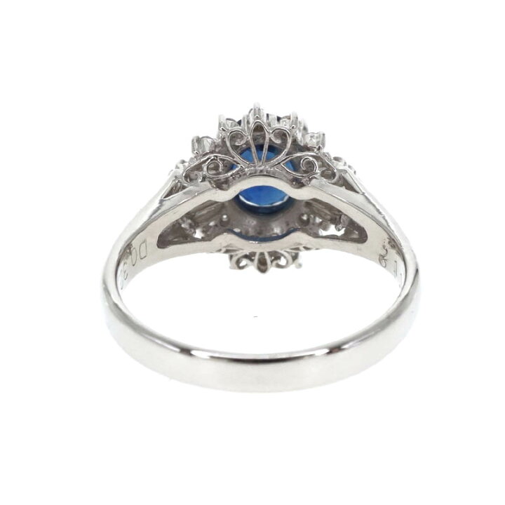 楽天市場】Pt900(プラチナ)S1.17ct S0.32ct サファイア/ダイヤ付リング 