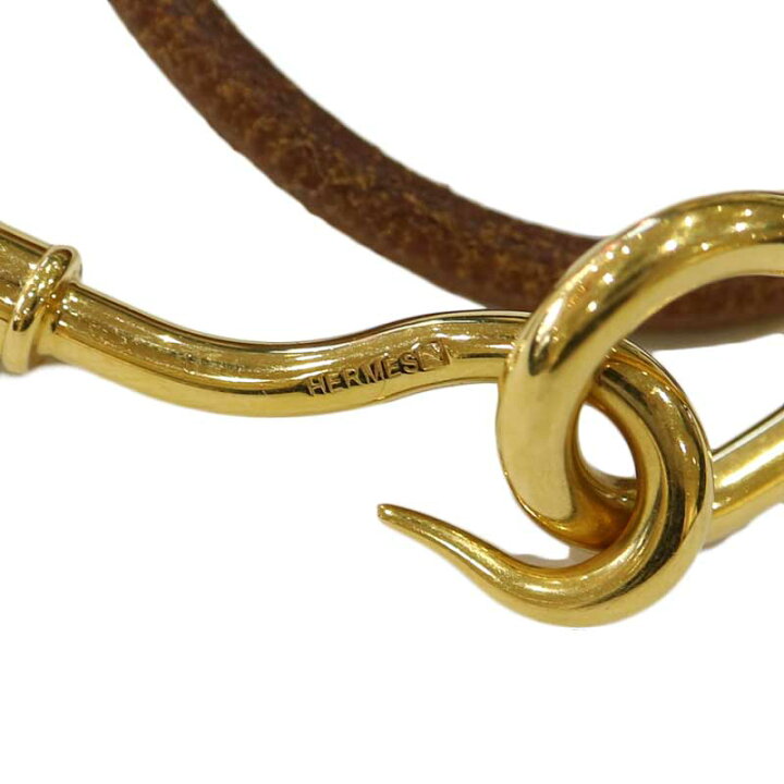 楽天市場】HERMES【エルメス】ジャンボブレスレット レザー ゴールド 