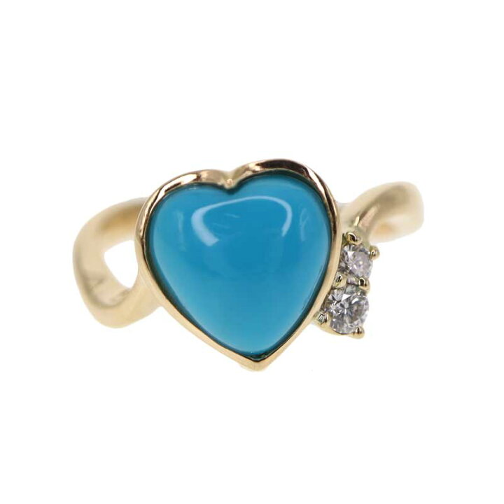 楽天市場】K18【18金】トルコ石 1.89ct ダイヤモンド 0.11ct リング 約 