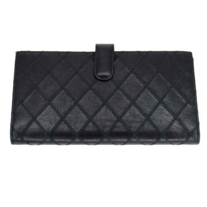 楽天市場】シャネル Chanel 二つ折り長財布 ビコローレ ブラック【中古  