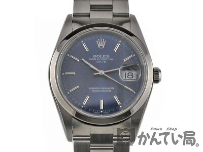 ROLEX【ロレックス】15200オイスターパーペチュアルデイトP番青文字盤メンズ自動巻き腕時計ステンレス【中古】かんてい局小牧店c18-4788