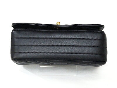 CHANEL【シャネル】A91586Vステッチチェーンショルダーバッグブラック黒レザー本革肩掛けシルバー金具レディース美品【中古】USED-S質屋かんてい局小牧店c18-1467