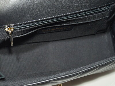 CHANEL【シャネル】A91586Vステッチチェーンショルダーバッグブラック黒レザー本革肩掛けシルバー金具レディース美品【中古】USED-S質屋かんてい局小牧店c18-1467
