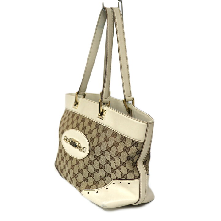 楽天市場】GUCCI【グッチ】145993 トートバッグ GGキャンバス レザー 