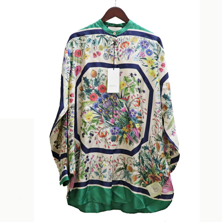 楽天市場】グッチ Gucci 537275 シルク フローラルプリント ブラウス 