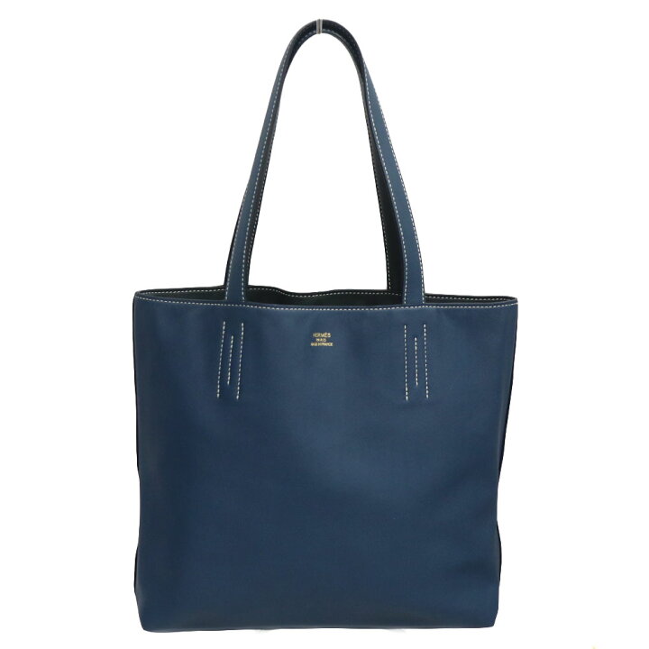 楽天市場】エルメス Hermes ドゥブルセンス28 グリーン ブルー トート 