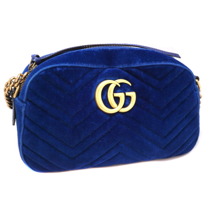 楽天市場】グッチ Gucci 447632 ショルダーバッグ ブルー【中古  
