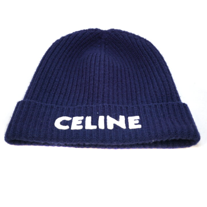 楽天市場】セリーヌ Celine 2AH35423P.07MR ニット帽 帽子 ネイビー  