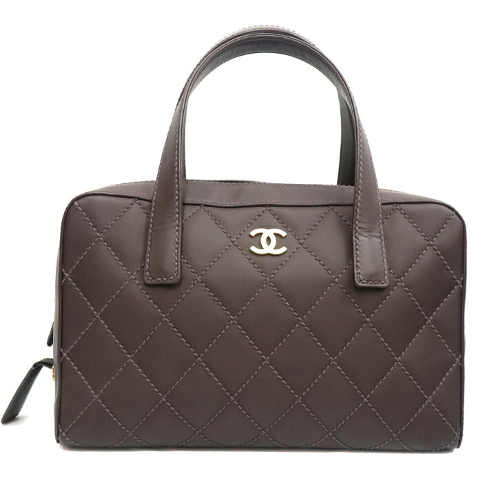 楽天市場】シャネル Chanel A18121 ミニボストンバッグ ダークブラウン 