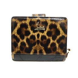 クリスチャンルブタン Christian Louboutin パロマミニウォレット イエロー×ブラック レオパード コンパクト財布　レディース パテントレザー 質屋かんてい局小牧店 【中古】