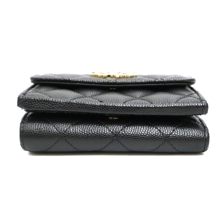 楽天市場】シャネル Chanel スモールフラップ コンパクト財布 ブラック  