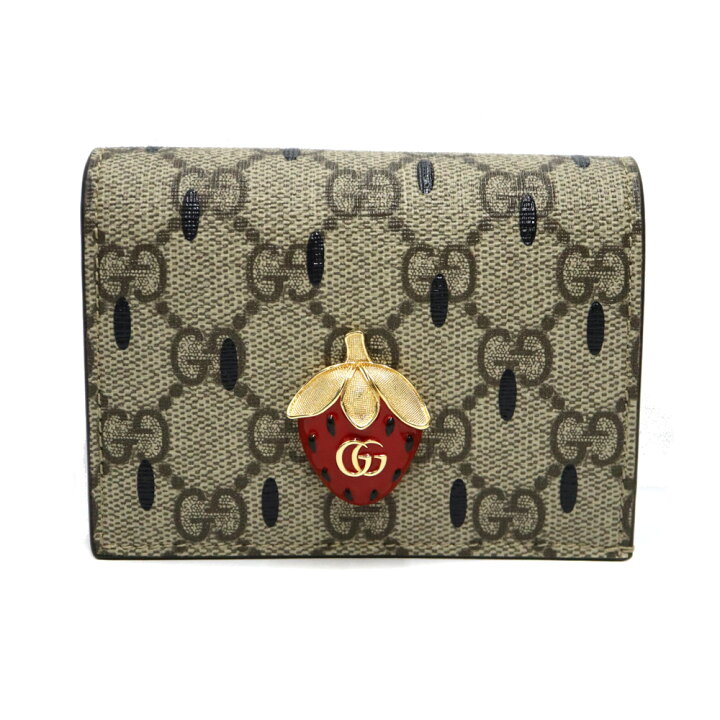 楽天市場】グッチ Gucci 726247 コンパクトウォレット 二つ折り財布 苺 