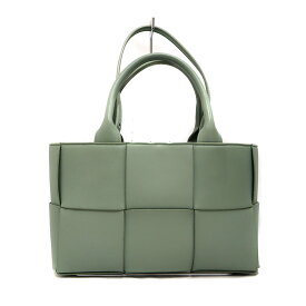 ボッテガヴェネタ Bottega veneta 709337 ミニアルコトート 2WAY レディース レザー グリーン【中古】