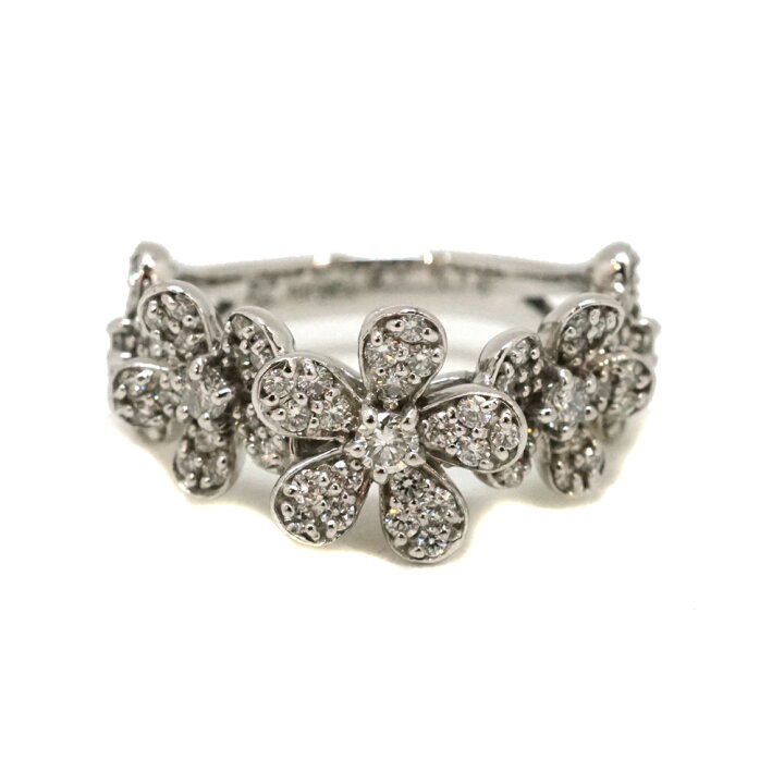 ポンテヴェキオ ハート&フラワー ダイヤモンド リング Total 0.60ct  