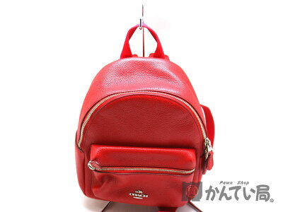 COACH【コーチ】F38263バッグパックリュックサックレッド系レザー鞄【中古】USED-6a19-10342質屋かんてい局茜部店