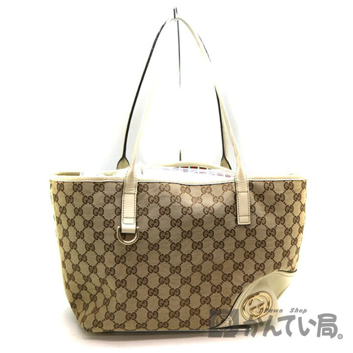 楽天市場】GUCCI 【グッチ】169946 トートバッグ レザー キャンバス 